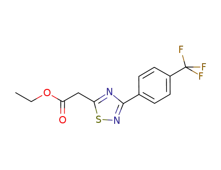 Molecular Structure of 851225-66-6 (1,2,4-Thiadiazole-5-acetic acid, 3-[4-(trifluoromethyl)phenyl]-, ethyl
ester)