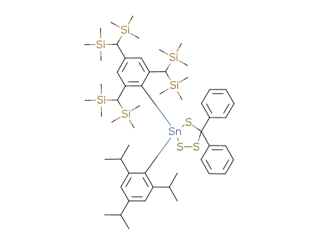 3-(2,4,6-triisopropylphenyl)-3-{2,4,6-tris(bis(trimethylsilyl)methyl)phenyl}-5,5-diphenyl-1,2,4,3-trithiastannolane