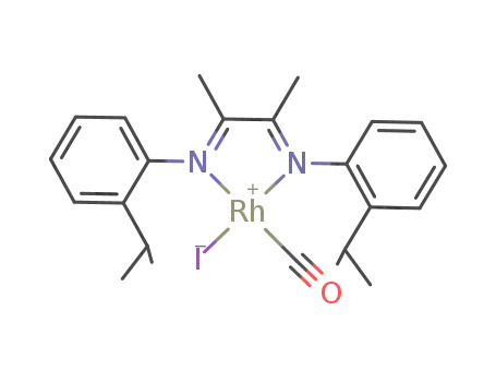 [(E,s-trans-E)-(2-i-propyl)C<sub>6</sub>H<sub>4</sub>NC(methyl)C(methyl)NC<sub>6</sub>H<sub>4</sub>(2-i-propyl)]Rh(CO)I