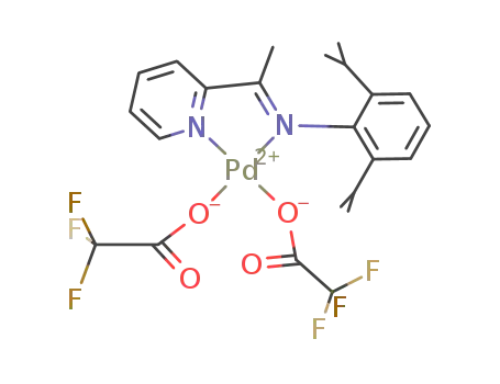 [pyridine-2-C(CH<sub>3</sub>)=N(2,6-(i-C<sub>3</sub>H<sub>7</sub>)2C<sub>6</sub>H<sub>3</sub>))]palladium(II) bis-trifluoroacetate