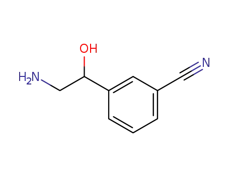 Molecular Structure of 92536-05-5 (Benzonitrile,  3-(2-amino-1-hydroxyethyl)-)