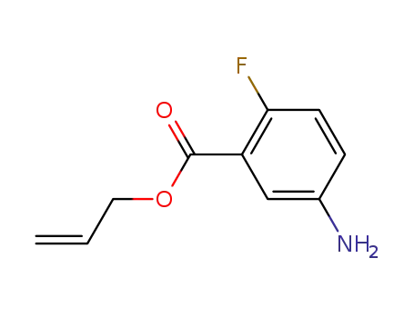 Molecular Structure of 153774-34-6 (Benzoic acid, 5-amino-2-fluoro-, 2-propenyl ester (9CI))