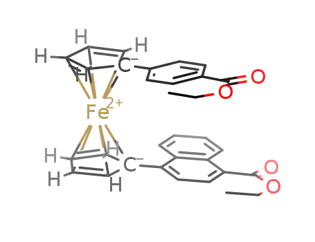 Molecular Structure of 100188-03-2 (1-(p-ethoxycarbonylphenyl)-1'-(4-ethoxycarbonyl-1-naphthyl)ferrocene)
