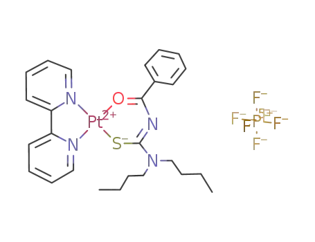 (N-benzoyl-N',N'-di-n-butylthioureato-S,O)(2,2'-bipyridyl)platinum(II) hexafluorophosphate
