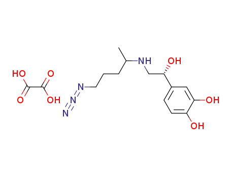 Molecular Structure of 186303-33-3 (1-(R)-(3.4-dihydroxyphenyl)-2-(1-methyl-4-azidobutylamino)ethanol oxalate salt)
