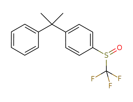 Molecular Structure of 1155774-49-4 (1-(1-methyl-1-phenylethyl)-4-[(trifluoromethyl)sulfinyl]benzene)