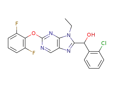 (2-chloro-phenyl)-[2-(2,6-difluoro-phenoxy)-9-ethyl-9<i>H</i>-purin-8-yl]-methanol