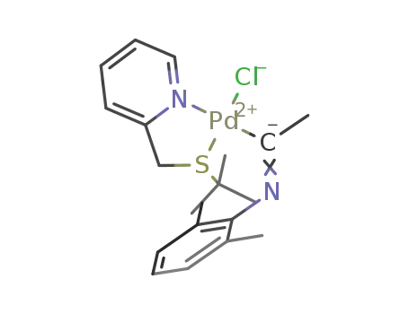 [Pd(2-tert-butylthiomethylpyridine)(1-(2,6-dimethylphenylimino)ethyl)Cl]