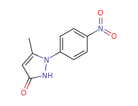 Molecular Structure of 58332-40-4 (5-methyl-1-(4-nitrophenyl)-1,2-dihydro-3H-pyrazol-3-one)