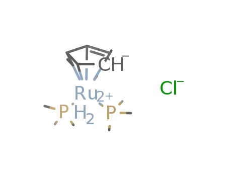 Molecular Structure of 160158-78-1 ([Cp(PMe<sub>3</sub>)2RuH<sub>2</sub>]Cl)