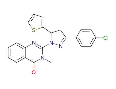 2-[3-(4-chlorophenyl)-5-(2-thienyl)-2-pyrazolin-1-yl]-3-methyl-4(3H)-quinazolinone