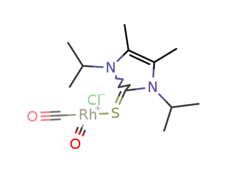 chloro(dicarbonyl)(1,3-diisopropyl-4,5-dimethyl-2,3-dihydro-1H-imidazol-2-thione)rhodium(I)