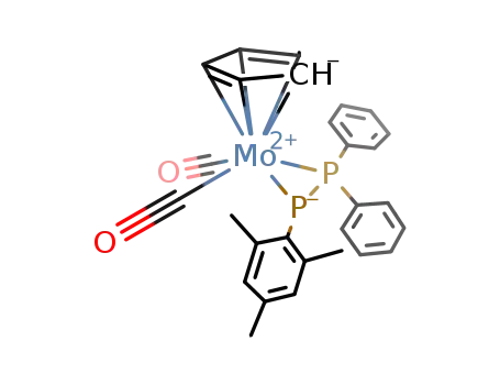 3,3-dicarbonyl-3-(η(5)-cyclopentadienyl)-1,1-diphenyl-2-(2,4,6-trimethylphenyl)-1λ(4),2-diphospha-3-molybdacyclopropane