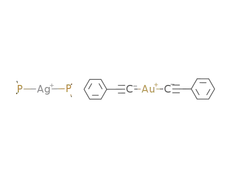 [bis(trimethylphosphine)silver(I)][bis(phenylethynyl)aurate(I)]