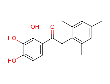 Molecular Structure of 1145835-83-1 (2',3',4'-trihydroxy-2-(2,4,6-trimethylphenyl)acetophenone)