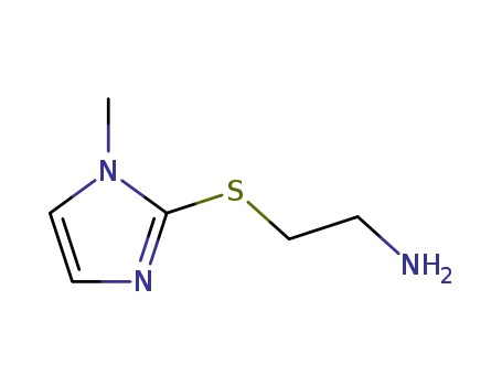 Molecular Structure of 142313-55-1 (2-[(1-METHYL-1H-IMIDAZOL-2-YL)THIO]ETHANAMINE)