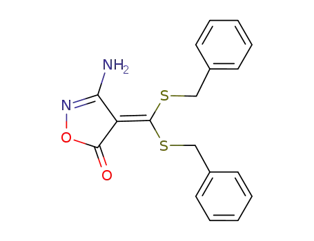 3-amino-4-(bis(benzylthio)methylene)-isoxazol-5-one