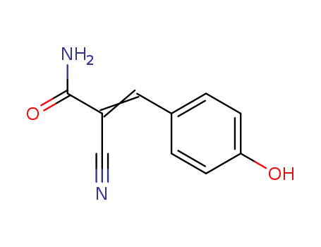 Molecular Structure of 3695-89-4 ((Z)-2-cyano-3-(4-hydroxyphenyl)acrylamide)