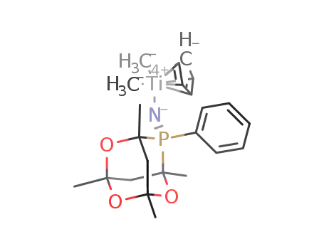 P(C<sub>6</sub>H<sub>5</sub>)(NTi(CH<sub>3</sub>)2(C<sub>5</sub>H<sub>5</sub>))(C<sub>6</sub>H<sub>4</sub>O<sub>3</sub>(CH<sub>3</sub>)4)