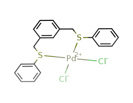 [Pd(C<sub>6</sub>H<sub>5</sub>SCH<sub>2</sub>C<sub>6</sub>H<sub>4</sub>CH<sub>2</sub>SC<sub>6</sub>H<sub>5</sub>)Cl<sub>2</sub>]