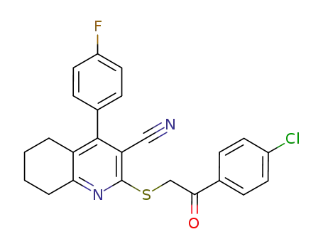 2-(4-chlorobenzoylmethylsulfanyl)-4-(4-fluorophenyl)-5,6,7,8-tetrahydroquinoline-3-carbonitrile