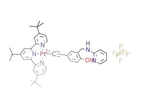 [Pt(4,4',4''-tri-tert-butyl-2,2':6',2''-terpyridine)(C<sub>2</sub>C<sub>6</sub>H<sub>3</sub>(OH)CH<sub>2</sub>NHC<sub>5</sub>H<sub>4</sub>N)](PF<sub>6</sub>)