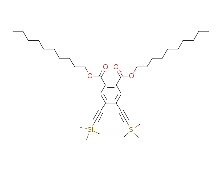 Molecular Structure of 908382-54-7 (didecyl 4,5-bis((trimethylsilyl)ethynyl)-1,2-benzenedicarboxylate)