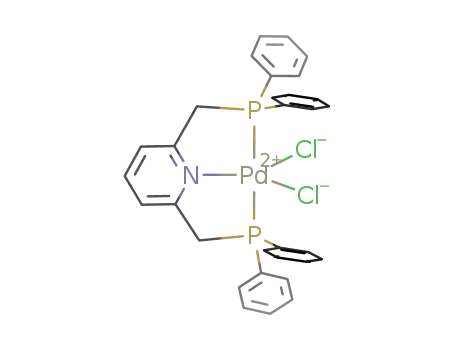 Molecular Structure of 104578-19-0 (Pd(C<sub>5</sub>H<sub>3</sub>N(CH<sub>2</sub>P(C<sub>6</sub>H<sub>5</sub>)2)2)Cl<sub>2</sub>)