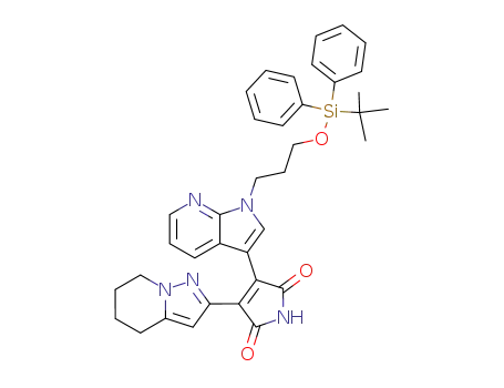 3-{1-[3-(<i>tert</i>-butyl-diphenyl-silanyloxy)-propyl]-1<i>H</i>-pyrrolo[2,3-<i>b</i>]pyridin-3-yl}-4-(4,5,6,7-tetrahydro-pyrazolo[1,5-<i>a</i>]pyridin-2-yl)-pyrrole-2,5-dione