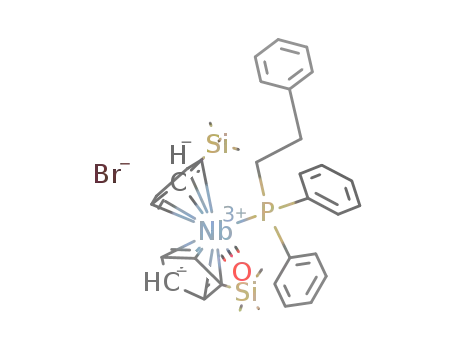 [Nb(η5-C5H4SiMe3)2(P(CH2CH2Ph)Ph2)(CO)]Br