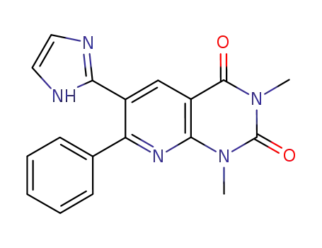 Molecular Structure of 924471-86-3 (6-(1H-imidazol-2-yl)-1,3-dimethyl-7-phenylpyrido[2,3-d]pyrimidine-2,4-(1H,3H)-dione)