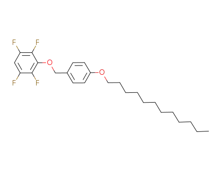 HC<sub>6</sub>F<sub>4</sub>OCH<sub>2</sub>C<sub>6</sub>H<sub>4</sub>O(CH<sub>2</sub>)11CH<sub>3</sub>-p