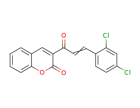 Molecular Structure of 402932-84-7 (2H-1-Benzopyran-2-one, 3-[3-(2,4-dichlorophenyl)-1-oxo-2-propenyl]-)