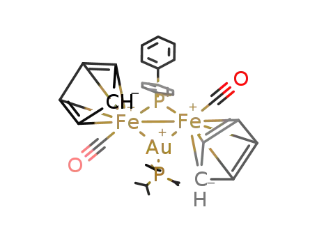 [AuFe2Cp2(μ-PPh2)(CO)2(P(i)Pr3)]