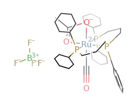 [mer-anti-Ru(II)(κ2-O2CMe)(CO)(PhP(CH2CH2CH2P(cyclohexyl)2)2)]BF4