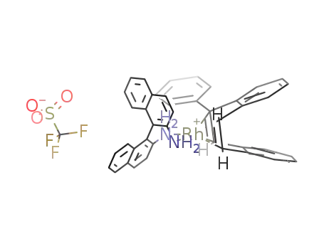 Molecular Structure of 856908-93-5 ((R)-[Rh(5-phenyldibenzo[a,e]cyclooctene)(R-(+)1,1'-binaphthyl-2,2'-diamine)](OTf))