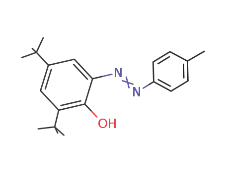 Molecular Structure of 816441-33-5 (Phenol, 2,4-bis(1,1-dimethylethyl)-6-[(4-methylphenyl)azo]-)