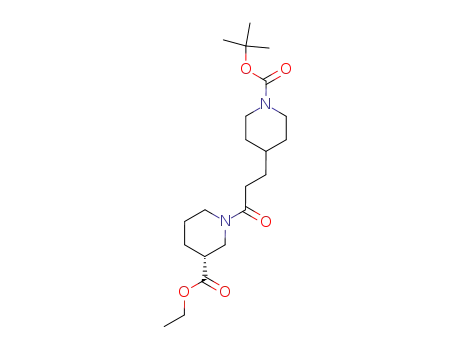 Molecular Structure of 169498-18-4 (1-Piperidinecarboxylic acid,
4-[3-[(3R)-3-(ethoxycarbonyl)-1-piperidinyl]-3-oxopropyl]-,
1,1-dimethylethyl ester)