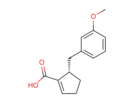 Molecular Structure of 171046-49-4 ((-)-5(S)-(3-methoxybenzyl)-1-cyclopentenecarboxylic acid)