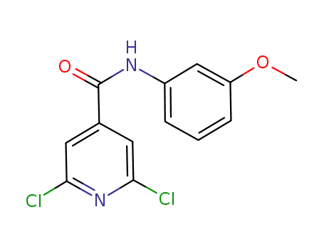 Molecular Structure of 1092771-06-6 (2,6-dichloro-N-(3'-methoxyphenyl)isonicotinamide)