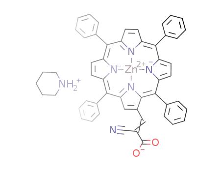 2-cyano-3-(2'-(5',10',15',20'-tetraphenylporphyrinato zinc(II)yl))acrylic acid piperidine salt