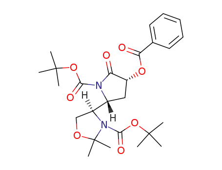4-(4-benzoyloxy-1-<i>tert</i>-butoxycarbonyl-5-oxo-pyrrolidin-2-yl)-2,2-dimethyl-oxazolidine-3-carboxylic acid <i>tert</i>-butyl ester