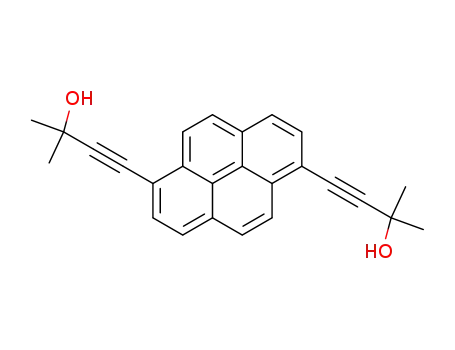Molecular Structure of 859627-74-0 (4-[6-(3-hydroxy-3-methyl-but-1-ynyl)-pyren-1-yl]-2-methyl-3-butyn-2-ol)