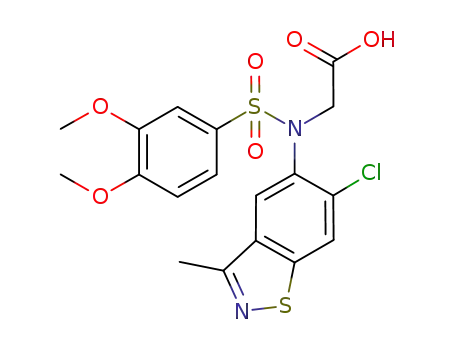 [(6-chloro-3-methyl-benzo[d]isothiazol-5-yl)-(3,4-dimethoxy-benzenesulfonyl)-amino]-acetic acid