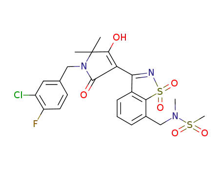 C<sub>23</sub>H<sub>23</sub>ClFN<sub>3</sub>O<sub>6</sub>S<sub>2</sub>