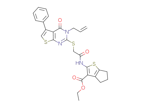 ethyl 2-(2-(3-allyl-3,4-dihydro-4-oxo-5-phenylthieno[2,3-d]pyrimidin-2-ylthio)acetamido)-5,6-dihydro-4H-cyclopenta[b]thiophene-3-carboxylate