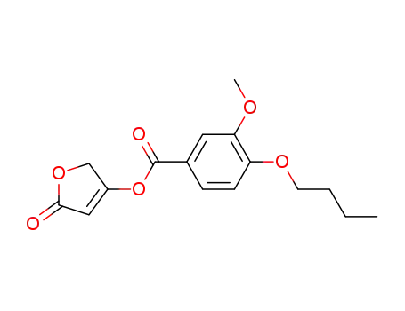 Molecular Structure of 1123756-45-5 (5-oxo-2,5-dihydrofuran-3-yl-4-butoxy-3-methoxybenzoate)