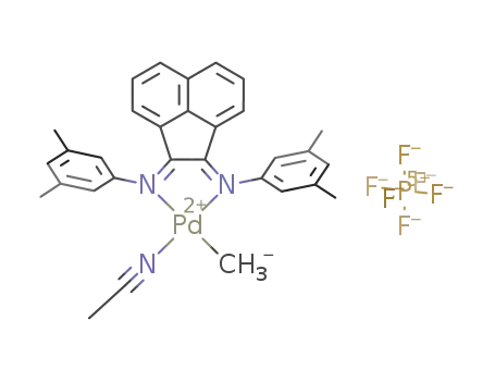 [PdCl(acetonitrile)(bis(3,5-(CH<sub>3</sub>)2C<sub>6</sub>H<sub>3</sub>)acenaphthenequinonediimine)][PF<sub>6</sub>]