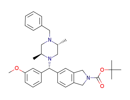 tert-butyl 5-[(R)-[(2S,5R)-4-benzyl-2,5-dimethylpiperazinyl](3-methoxyphenyl)methyl]-1,3-dihydro-2H-isoindole-2-carboxylate