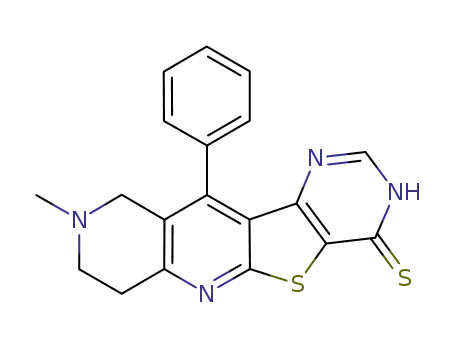 9-methyl-11-phenyl-7,8,9,10-tetrahydropyrimido[4',5':4,5]thieno[2,3-b][1,6]naphthyridin-4-yl hydrosulfide